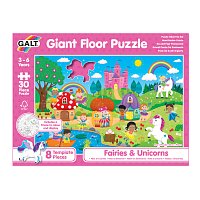 Velké podlahové puzzle - Víly a jednorožci