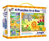 4 puzzle v krabici - Džungle (2. jakost)