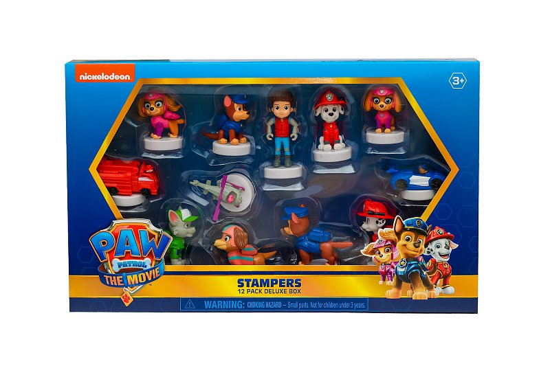 Paw Patrol The Movie: 12 figurek s razítkem - Deluxe Box (2. jakost)