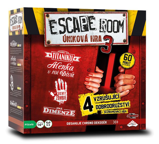 ESCAPE ROOM 3: úniková hra - 4 scénáře (2. jakost)