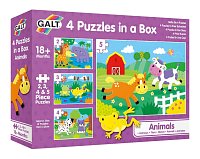 4 Puzzle v krabici - Zvířatka