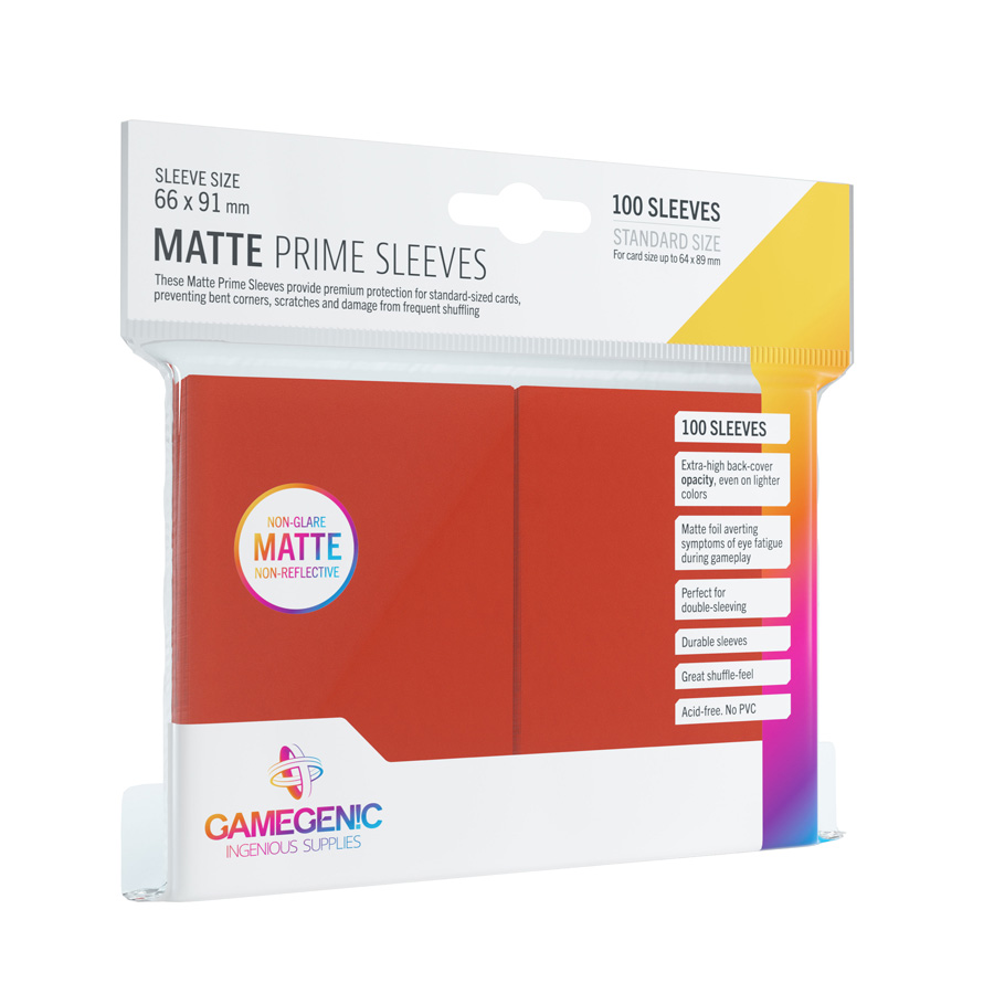 Gamegenic: Matte Prime Sleeves Red GGS10027ML