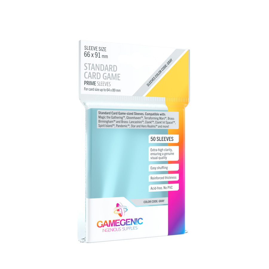 Gamegenic: PRIME Standard Card Sleeves 50 Pack - Clear GGS10048ML