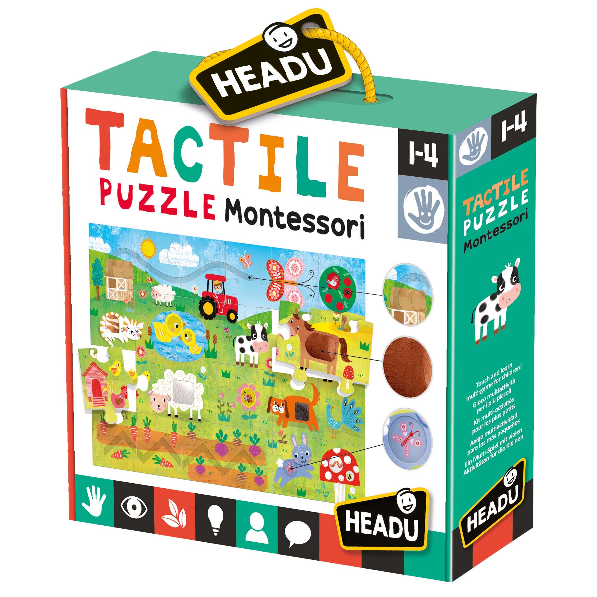 HEADU EN: Montessori hmatové puzzle HEMU23592