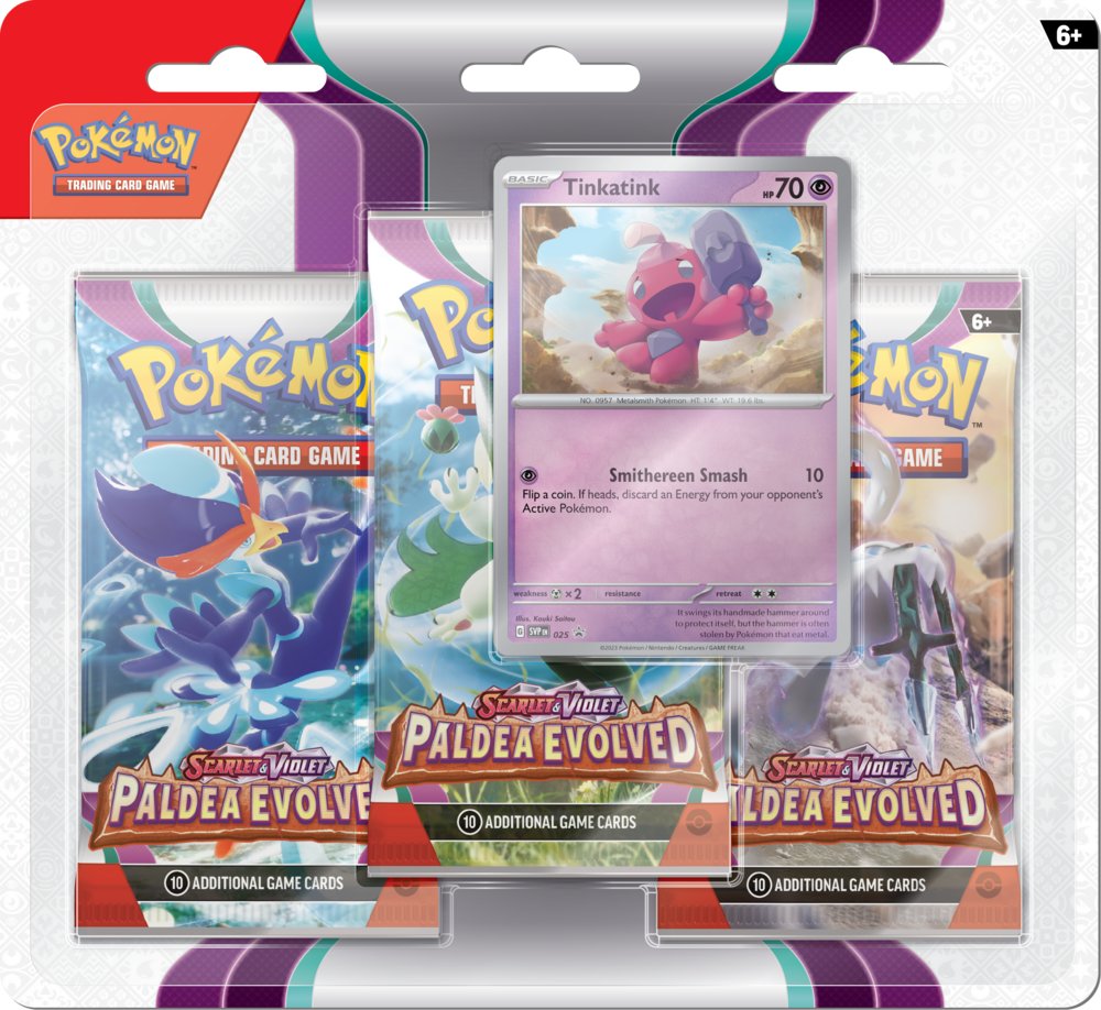 Pokémon TCG: SV02 Paldea Evolved - 3 Blister Booster PCI85353