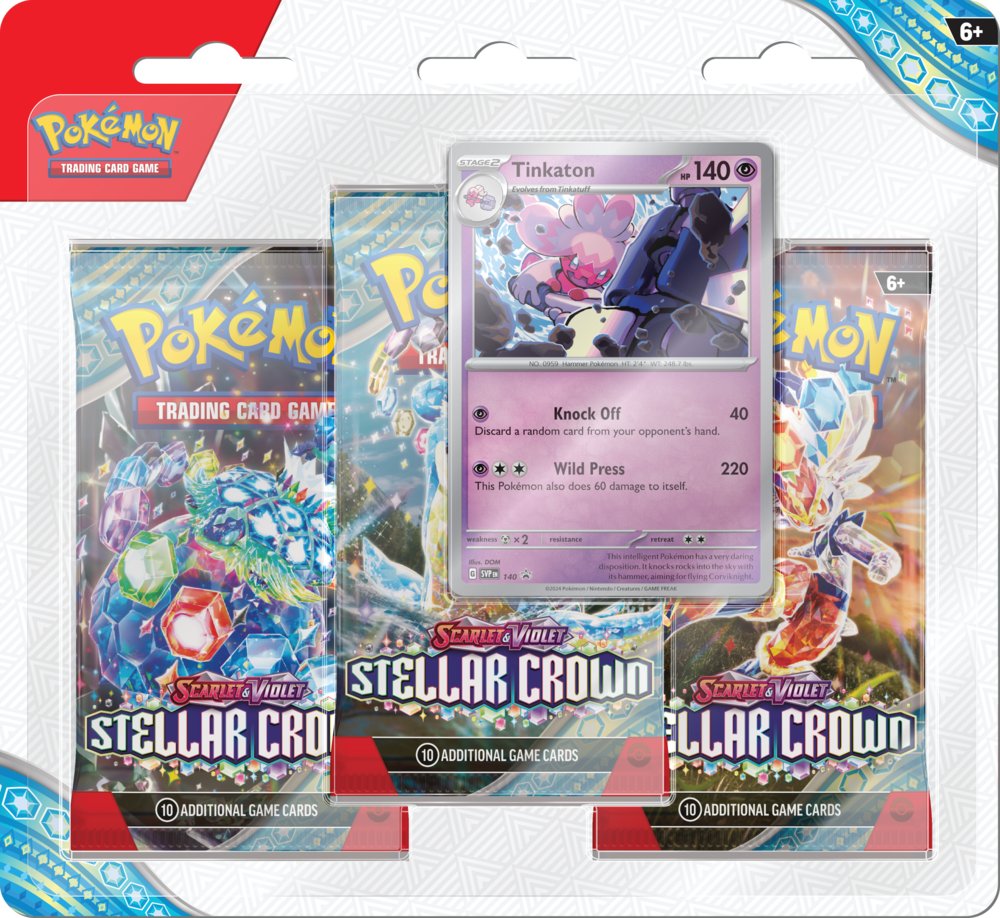 Pokémon TCG: SV07 Stellar Crown - 3 Blister Booster PCI85907