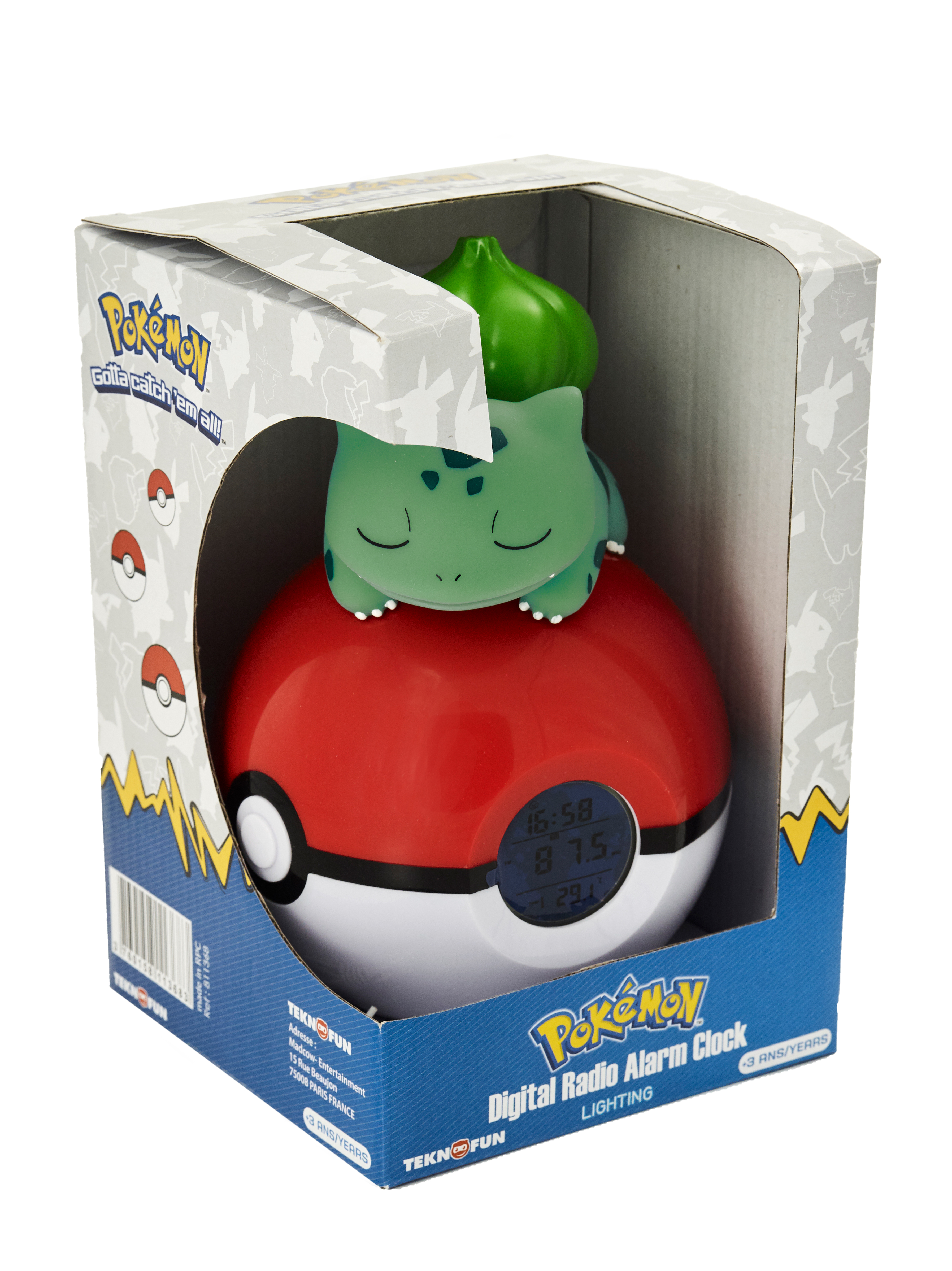 Pokémon: Budík - Bulbasaur & PokeBall TF811367